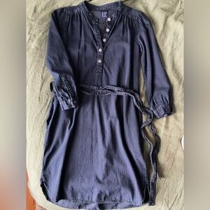 GAP Dark Wash Denim Dress with Buttons